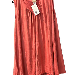 NWT Relaxed Orange-ish Sleeveless Tank Top